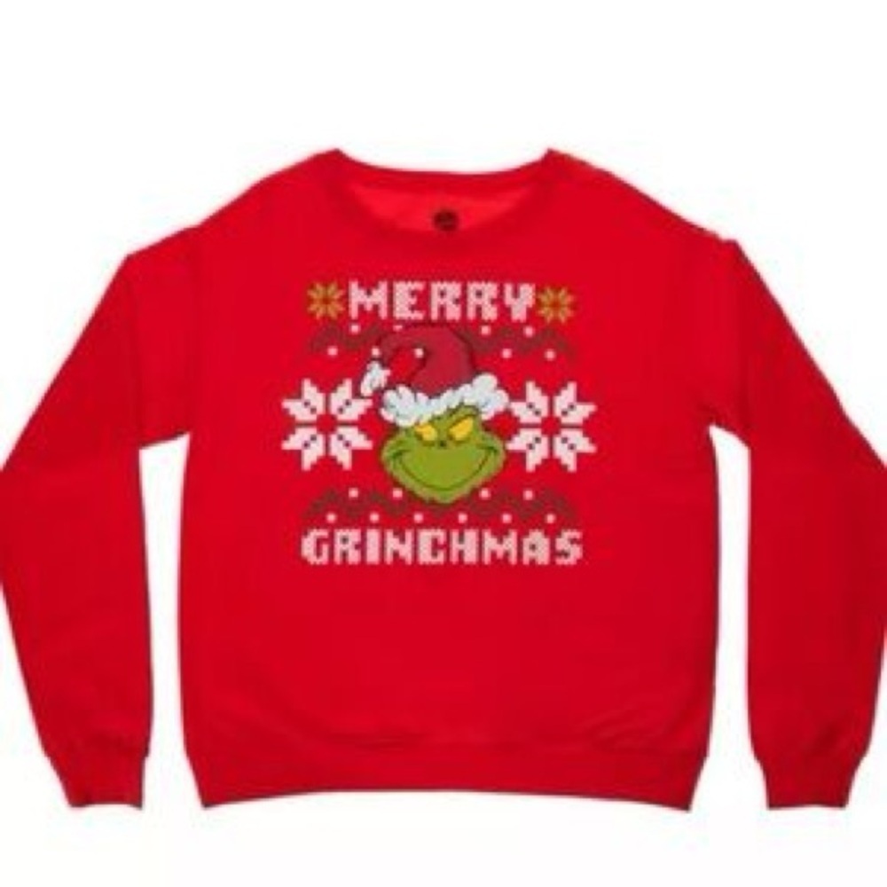 Dr. Seuss’s Grinch Merry Grinchmas Red Holiday Sweater, Unisex, 2XL - NWT